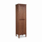 Vermont Shaker Narrow Bookcase with Mirror by Maple Corner Woodworks, solid wood, single door, four-leg design. American made furniture.