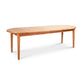 Vermont Shaker Oval Extension Dining Table by Maple Corner Woodworks, featuring four straight legs and handcrafted solid wood craftsmanship.