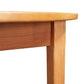 Vermont Shaker Oval Solid Top Dining Table by Maple Corner Woodworks featuring solid hardwood legs and handcrafted corner joinery details.