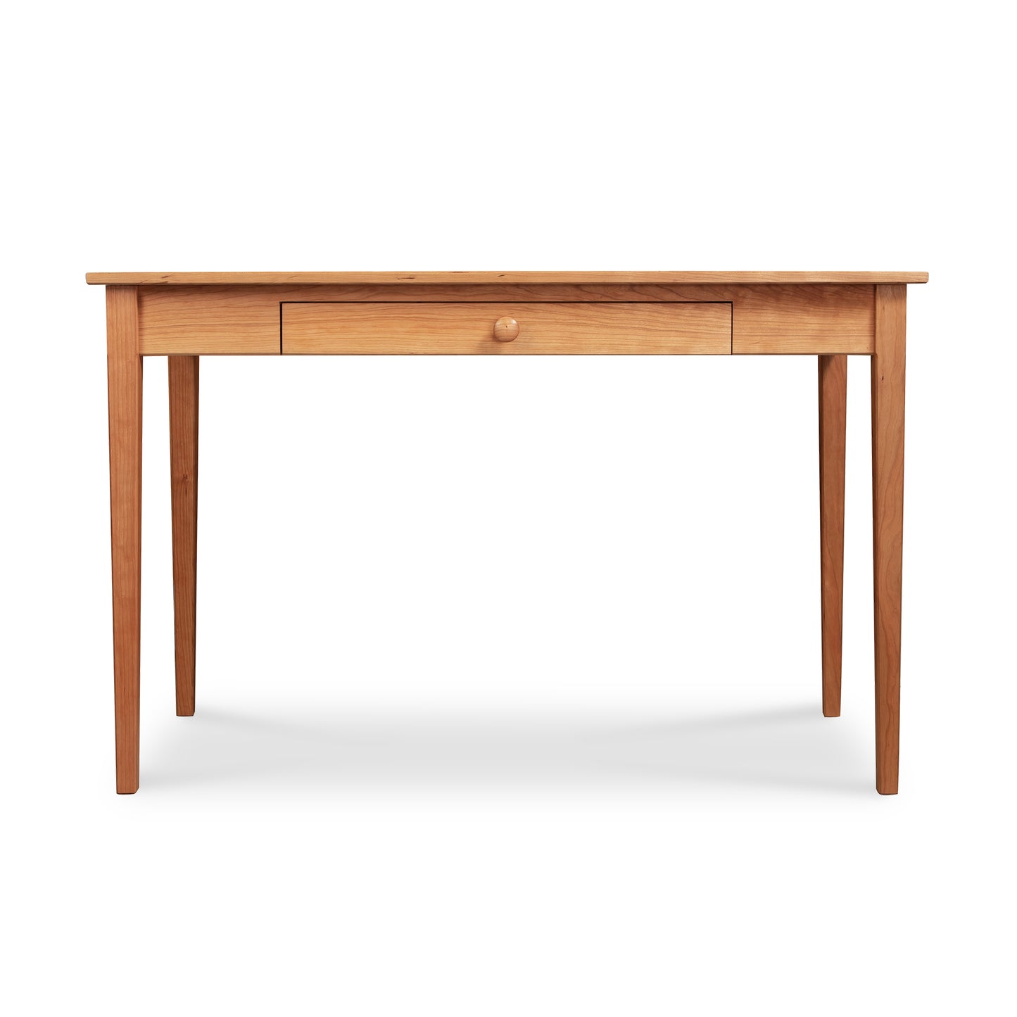 A Maple Corner Woodworks Vermont Shaker Writing Desk with a drawer on it.