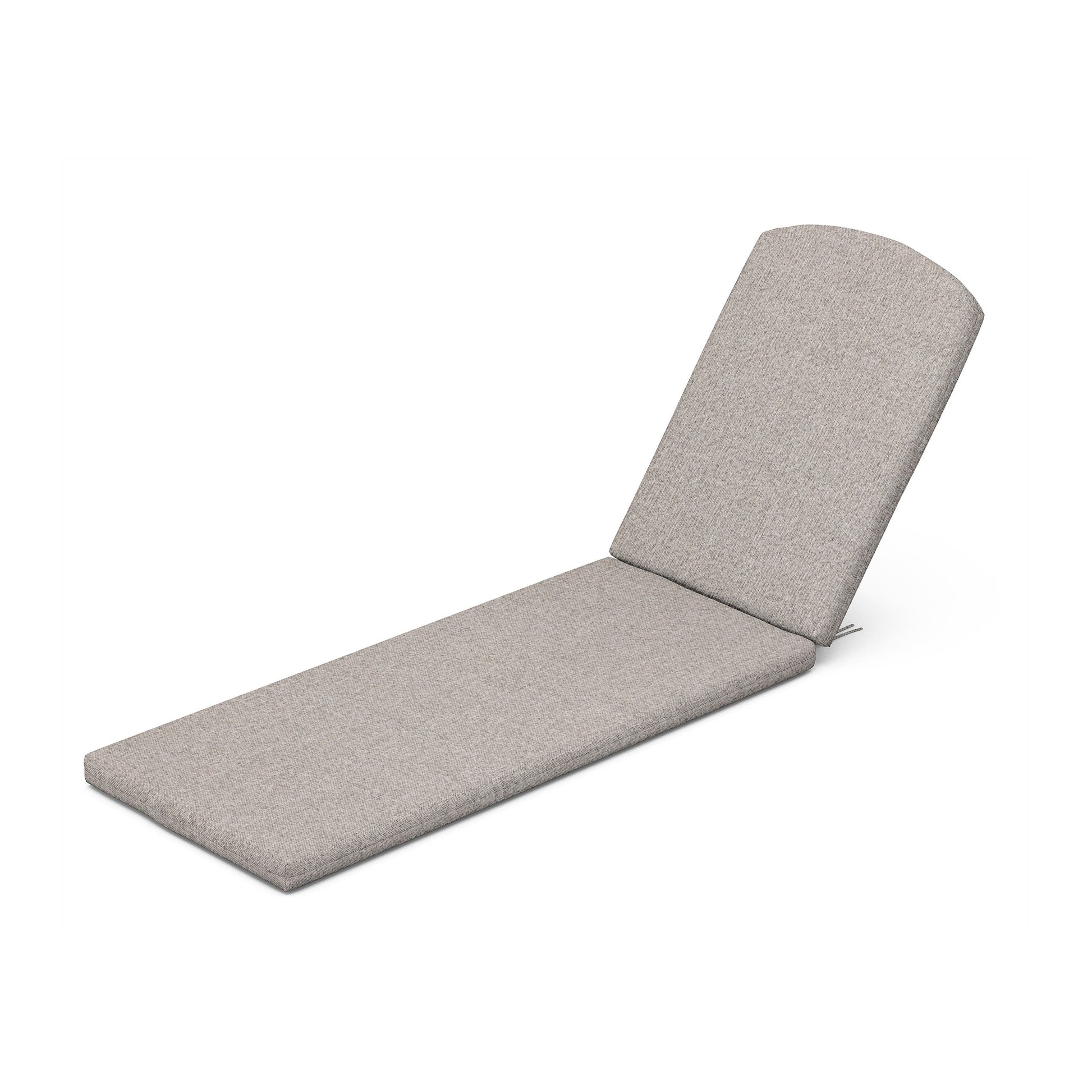 A POLYWOOD XPWF0004 - Full Seat Cushion Nautical Chaise Lounge with weather-resistant upholstery fabric on a white background.