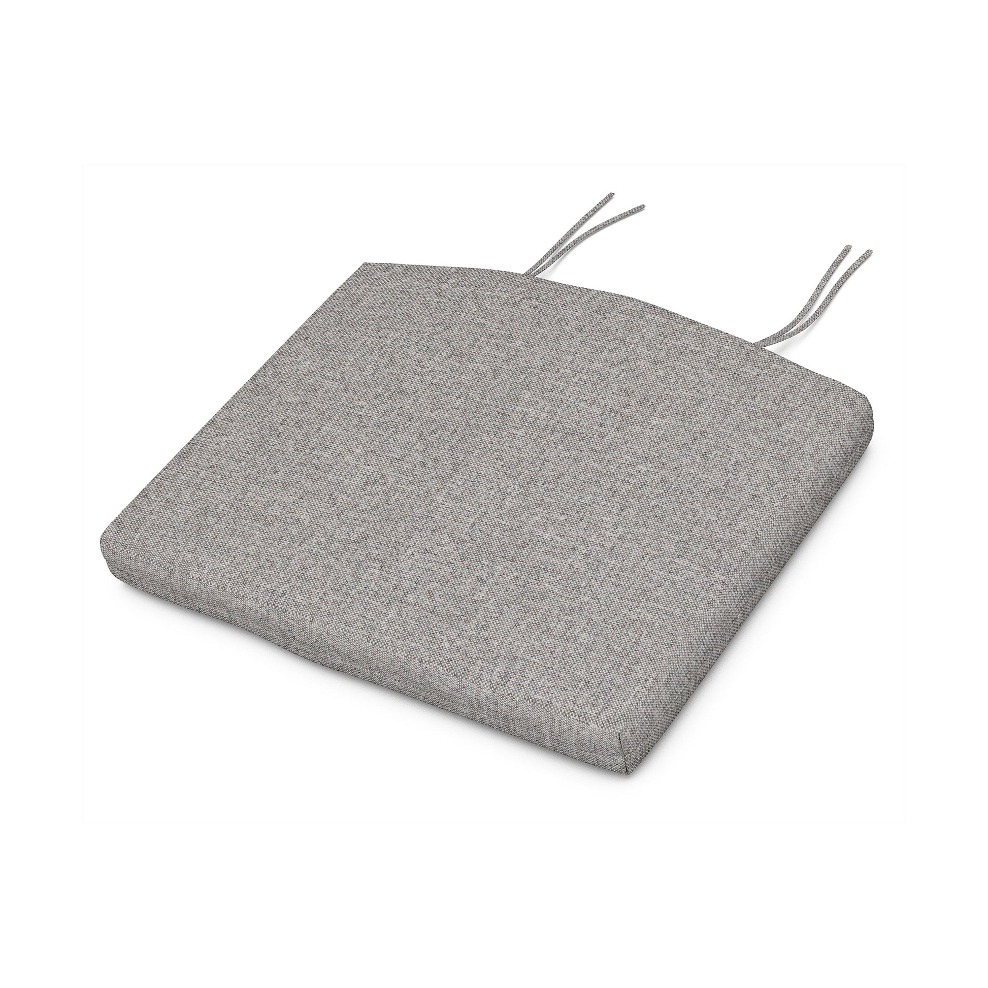 A grey XPWS0003 - POLYWOOD seat cushion on a white background.