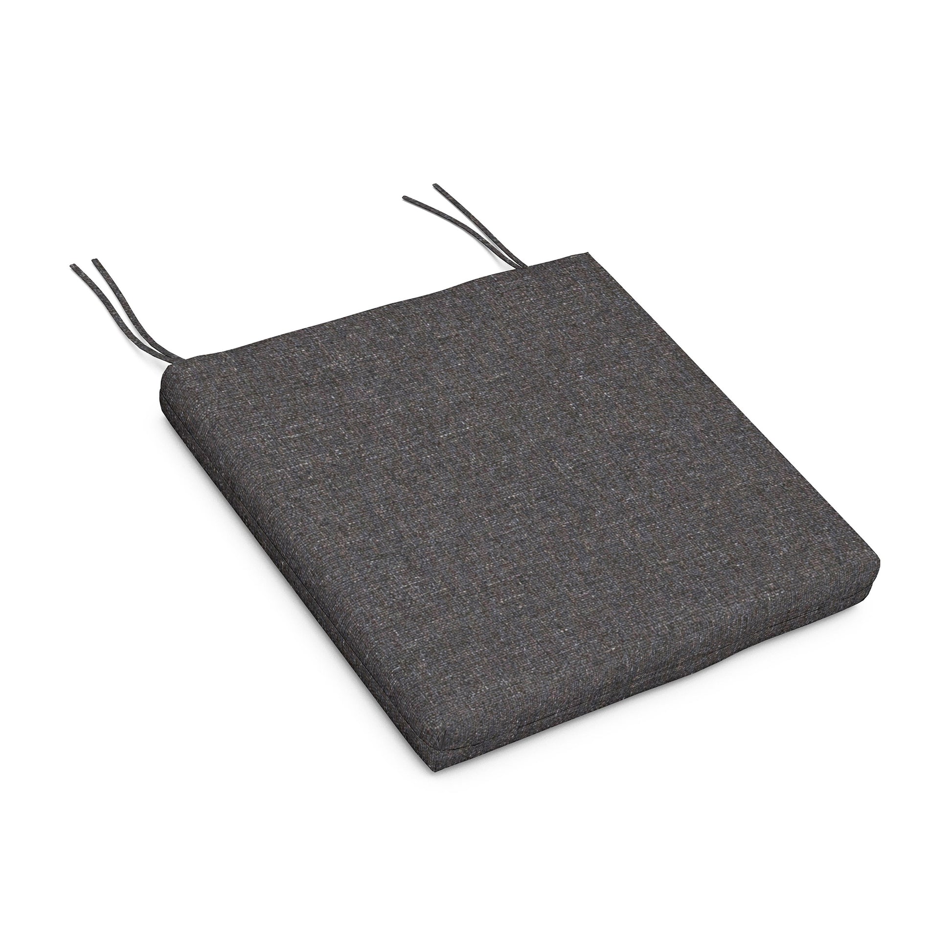 A gray, square-shaped electronic component with two metal leads protruding from one side, isolated on a white background, reminiscent of the minimalist design of a POLYWOOD Classic Adirondack Chair seat cushion.