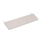 A rectangular light beige POLYWOOD® XPWS0061 - Seat Cushion with ties at both ends, displayed on a white background.