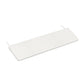 A plain white POLYWOOD® XPWS0061 - Seat Cushion with ties at each end, displayed on a clean, white background.