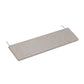 A long, rectangular, light gray POLYWOOD® XPWS0061 - Seat Cushion with ties at each end, displayed on a plain white background.