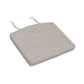 A square, light grey POLYWOOD® XPWS0153 seat cushion with two ties at the back, isolated on a white background.
