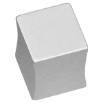 A square cube on a white background.
