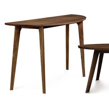 A console table and a side table with a curved top.