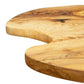 Creemee Artisan Table by David Holzapfel, round handcrafted table showcasing distinctive natural wood grain and local craftsmanship.