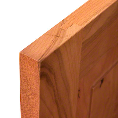 A close up view of a wooden door.