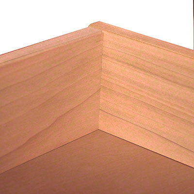 A close up of a wooden drawer.