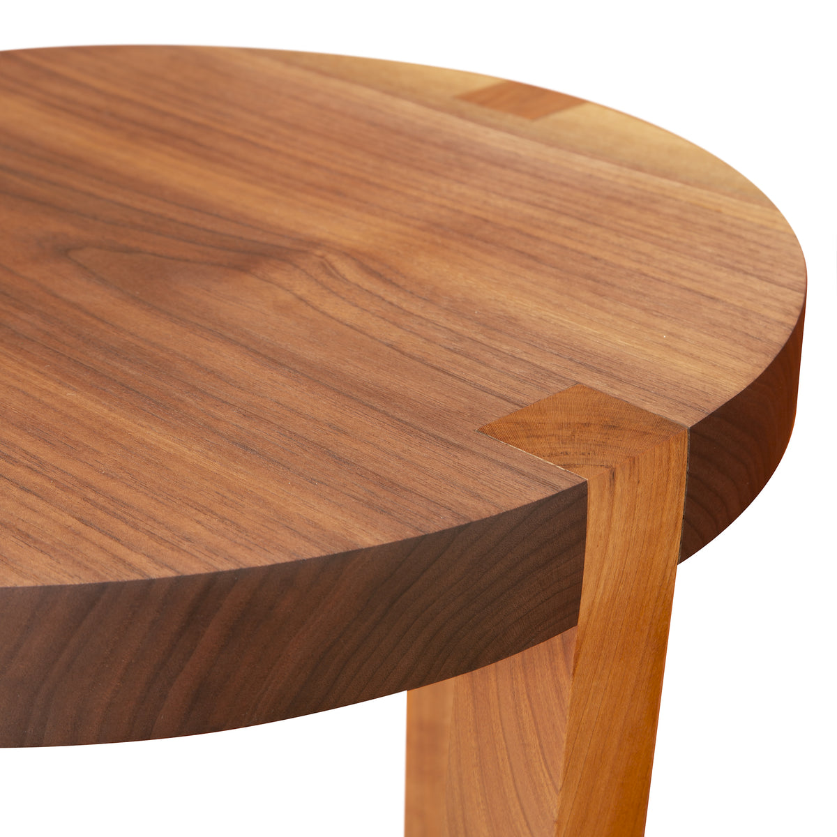 Cherry & Walnut Artisan End Table by Mike Messer, highlighting rich wood grain and fine joinery details.