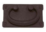 A black metal plate with a smiley face on it.
