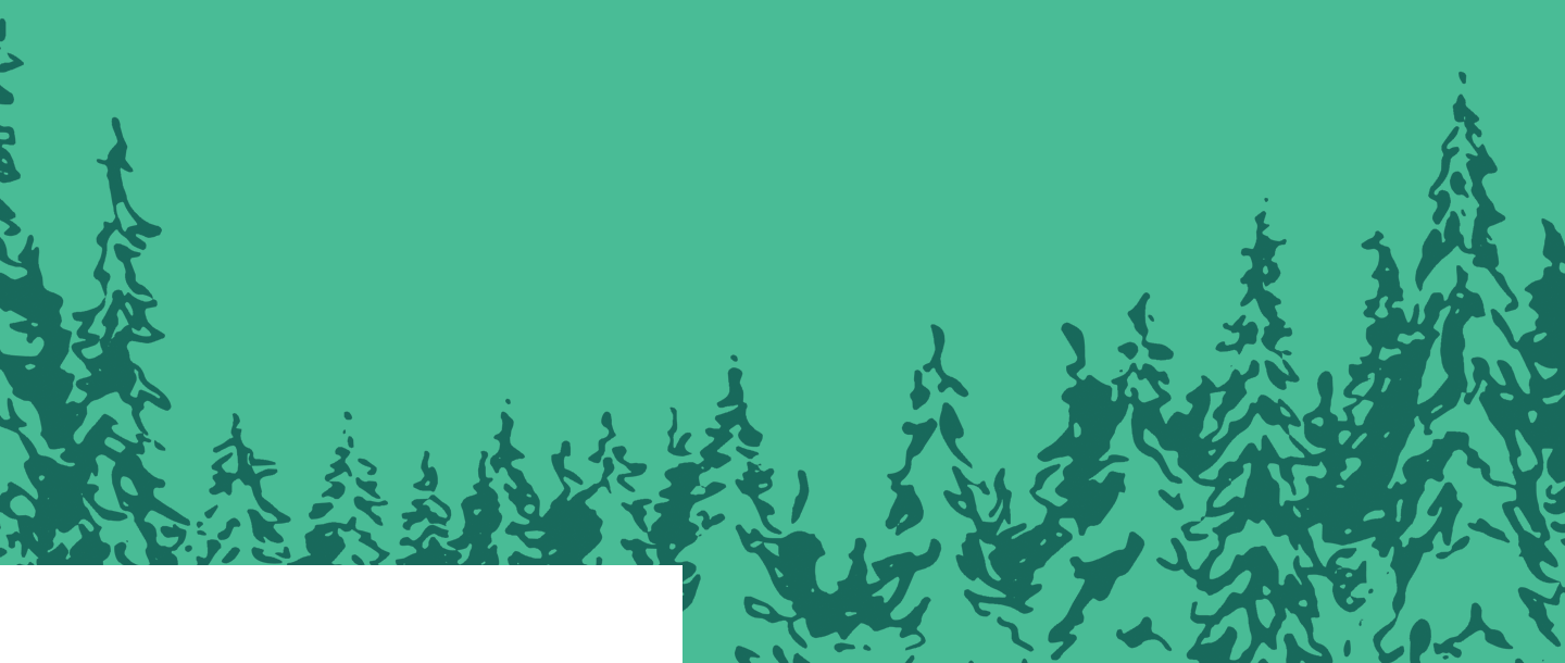 A green background with trees in the background.