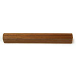 A wooden rod on a white background.